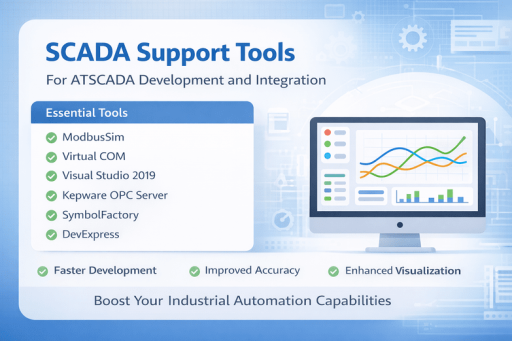 SCADA Support Tools for ATSCADA development including ModbusSim Virtual COM and Kepware OPC Server