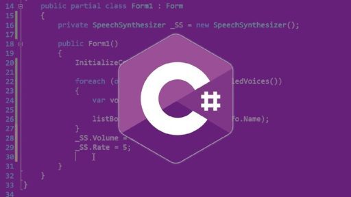 SCADA software C# programming interface showing C# code example