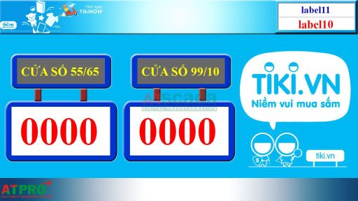 Digital queue management display system showing ticket numbers and service counters in waiting area interface