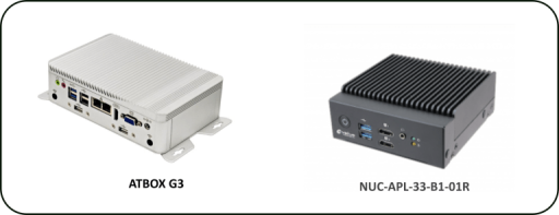 industrial PC models ATBOX G3 and NUC-APL-33-B1-01R for SCADA applications