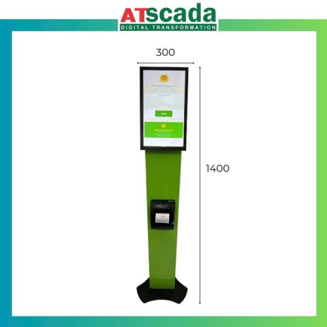 Queue Management Kiosk with Automatic Ticket Dispenser