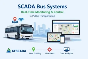 SCADA Bus system for real-time monitoring and control in public transportation with ATSCADA dashboard