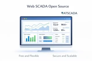 Web SCADA open source dashboard with real-time monitoring, data visualization, and ATSCADA industrial automation interface